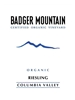 Badger Mountain Riesling Columbia Valley 750ML Label