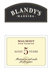 Blandy's 5 Year Old Malmsey Madeira NV 750ML Label