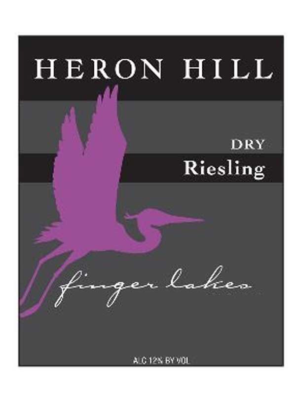 Heron Hill Winery Dry Riesling Finger Lakes 750ML Label