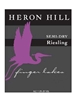Heron Hill Winery Semi Dry Riesling Finger Lakes 750ML Label