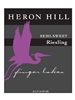 Heron Hill Winery Semi Sweet Riesling Finger Lakes 750ML Label