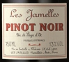 Les Jamelles Pinot Noir Vin de Pays d L'Oc 2012 750ML Label