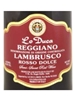 Lo Duca Reggiano Lambrusco Rosso Dolce D.O.C. 750ML Label