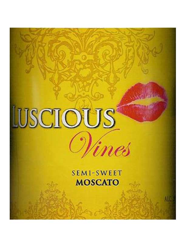 Luscious Vines Semi-Sweet Moscato 750ML Label