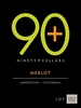 Ninety Plus (90+) Cellars Merlot Lot 92 Mendocino 750ML Label