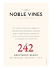 Noble Vines 242 Sauvignon Blanc Monterey 2015 750ML Label