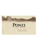 Ponzi Vineyards Pinot Gris Willamette Valley 2014 750ML Label