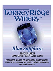 Torrey Ridge Winery Blue Sapphire NV Finger Lakes 750ML Label