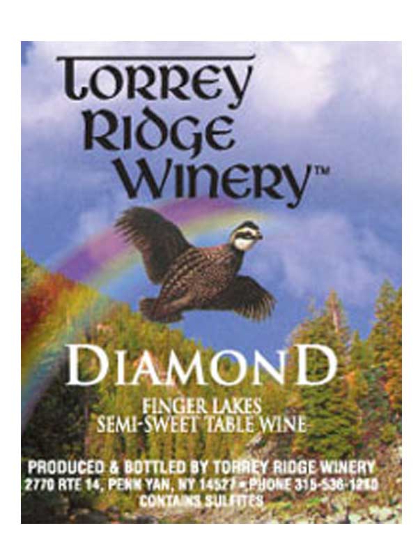Torrey Ridge Winery Diamond Finger Lakes 750ML Label