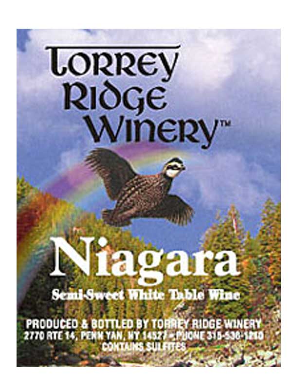 Torrey Ridge Winery Niagara NV Finger Lakes 750ML Label