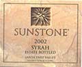 Sunstone Syrah 2001 750ML