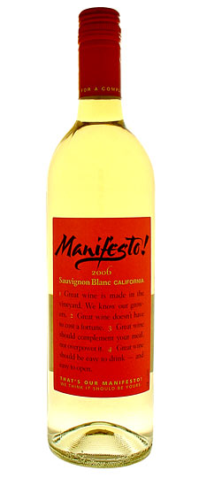 Manifesto! Sauvignon Blanc North Coast 2012 750ML Bottle