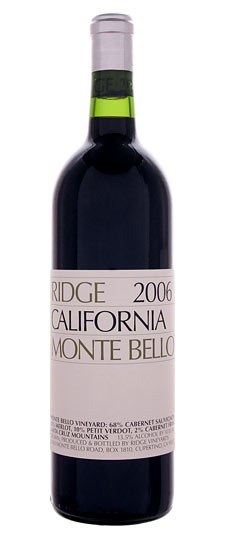 Ridge Monte Bello Proprietary Red Santa Cruz Mountains 2006 750ML