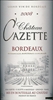Chateau Cazette Bordeaux Rouge 2008 750ML - 771104008