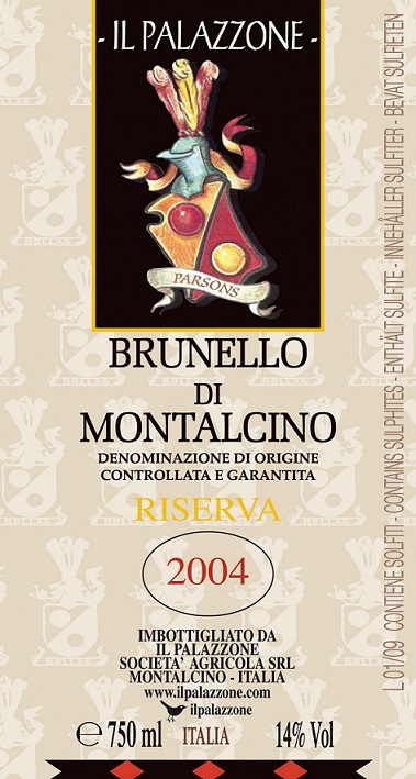 Il Palazzone Brunello di Montalcino Riserva 2004 750ML Label