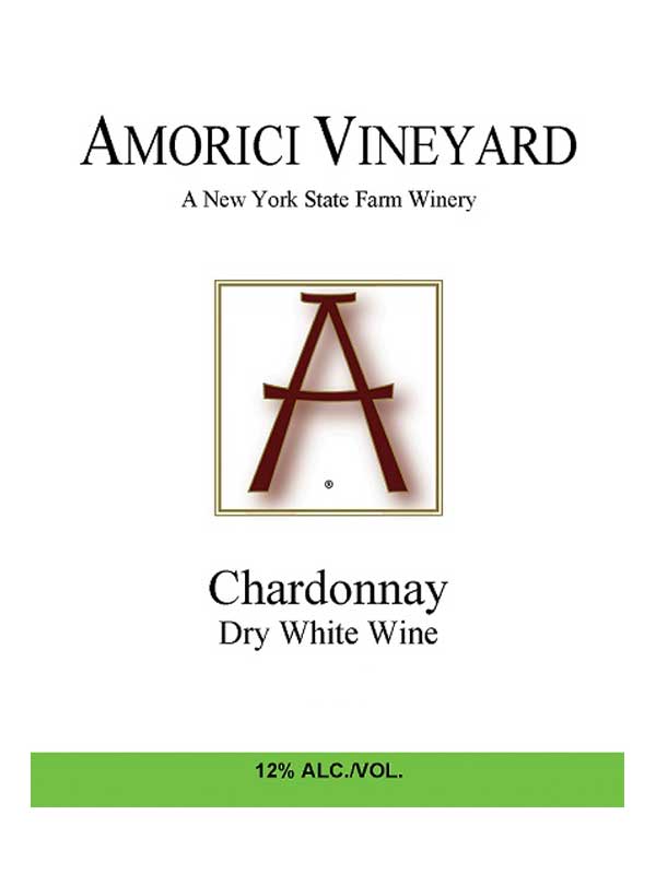 Amorici Vineyard Chardonnay Hudson Valley 750ML Label