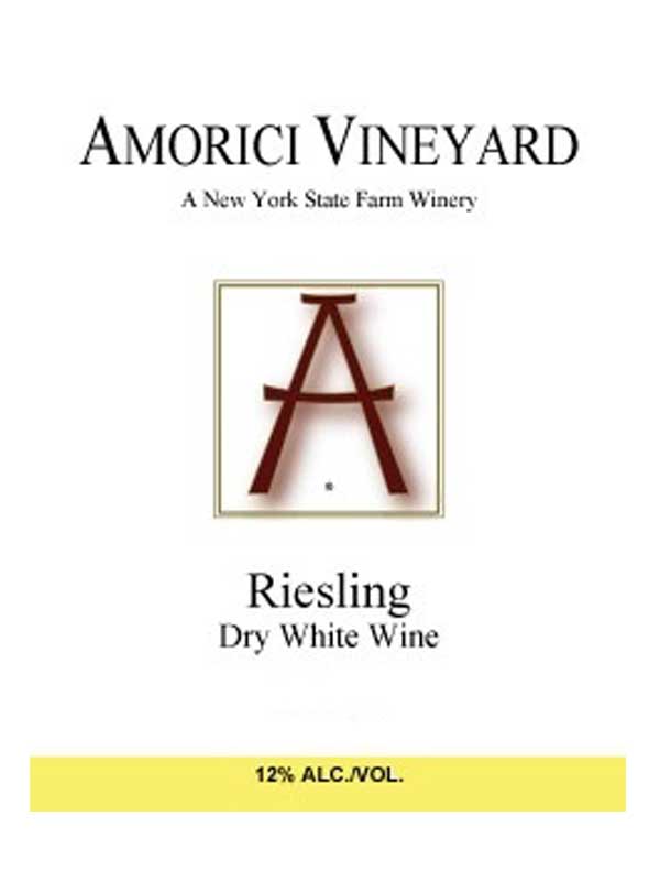 Amorici Vineyard Dry Riesling Hudson Valley 750ML Label