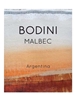 Bodini Malbec Mendoza 750ML Label