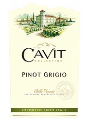 Cavit Pinot Grigio Delle Venezie 375ML Half Bottle Label