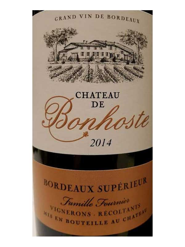 Chateau de Bonhoste Rouge Bordeaux Superieur 2014 750ML Label