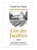 Clos des Jacobins Saint-Emilion Grand Cru Classe Bordeaux 2010 750ML Label