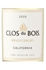 Clos du Bois Pinot Grigio 2020 750ML Label