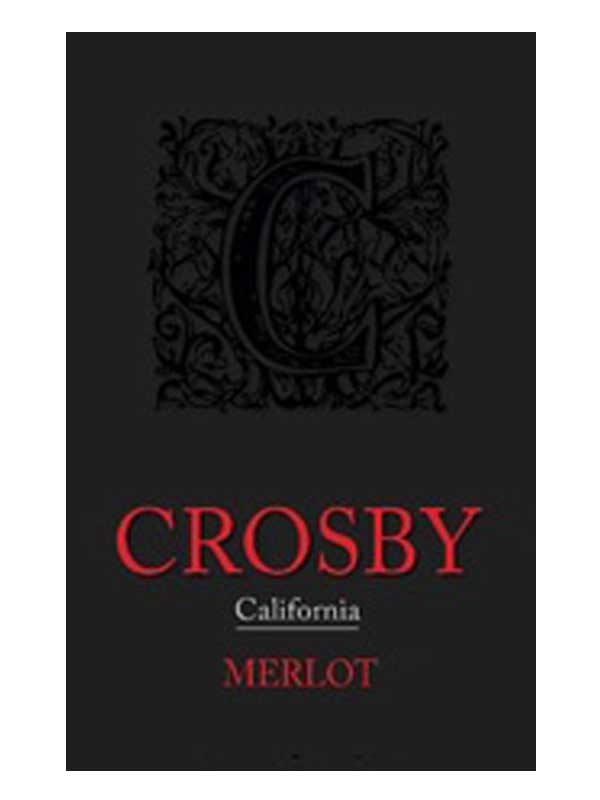 Crosby Cellars Merlot 750ML Label