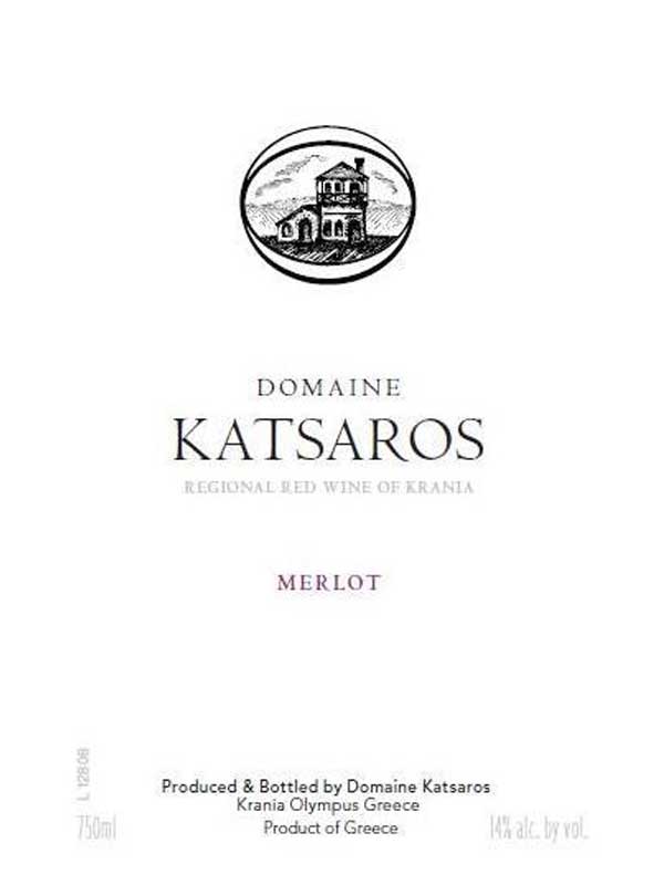 Domaine Katsaros Merlot Krania 2010 750ML Label