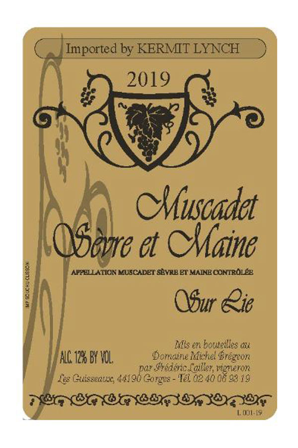 Domaine Michel Bregeon Muscadet Sevre et Maine 2019 750ML Label