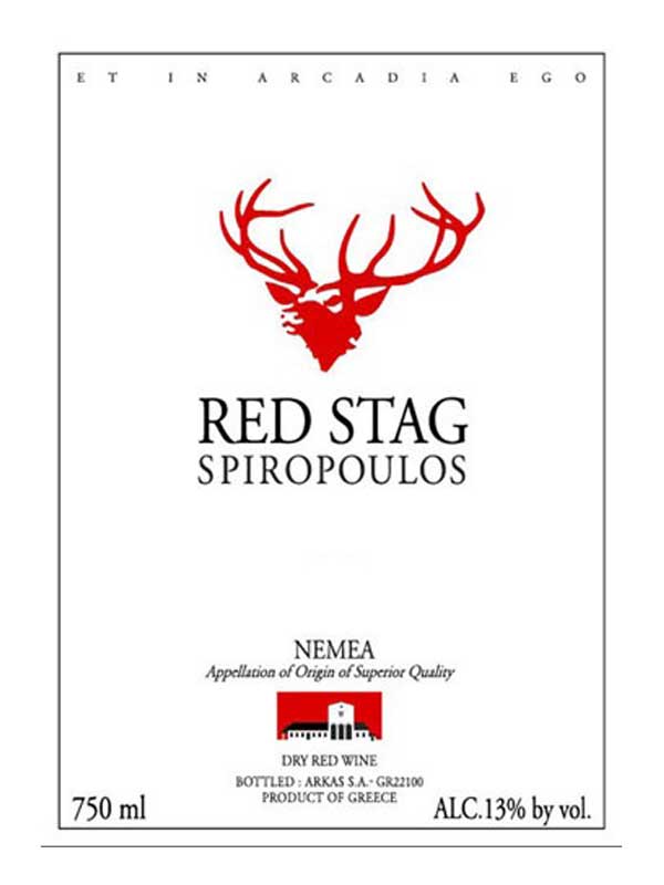 Domaine Spiropoulos Red Stag Agiorgitiko Nemea 750ML Label