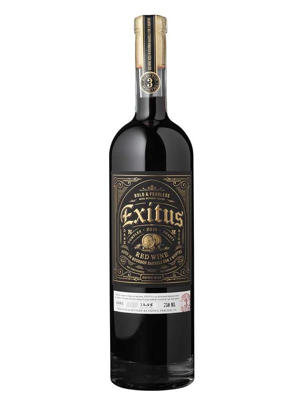 Exitus Red Wine Aged in Bourbon Barrels 750ML Bottle