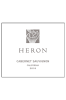 Heron Cabernet Sauvignon 2018 750ML Label