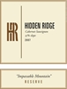Hidden Ridge Cabernet Sauvignon Impassable Mountain Reserve 55% Slope Sonoma County 2007 750ML Label