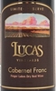Lucas Vineyards Cabernet Franc Reserve Finger Lakes 750ML Label