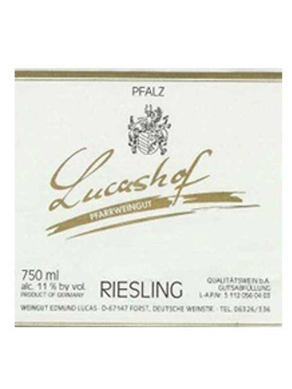 Lucashof Riesling QbA Pfalz 750ML Label