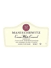 Manischewitz Cream Concord White 750ML Label