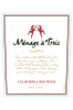 Menage A Trois Red Wine 750ML Label