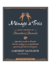 Menage a Trois Cabernet Sauvignon Aged in Bourbon Barrels 750ML Label
