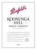 Penfolds Koonunga Hill Shiraz Cabernet South Australia 750ML Label