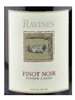 Ravines Wine Cellars Pinot Noir Finger Lakes 750ML Label