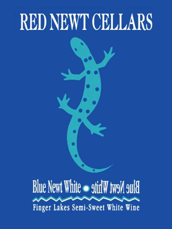 Red Newt Cellars Blue Newt White Finger Lakes NV 750ML Label