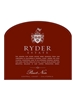 Ryder Estate Pinot Noir Central Coast 750ML Label