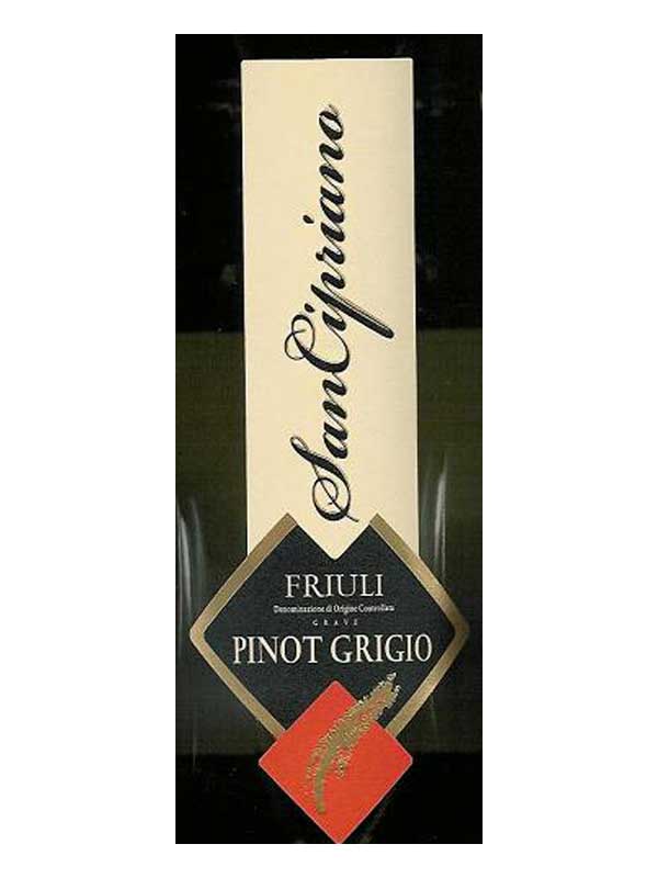 San Cipriano Pinot Grigio Friuli 2014 750ML Label