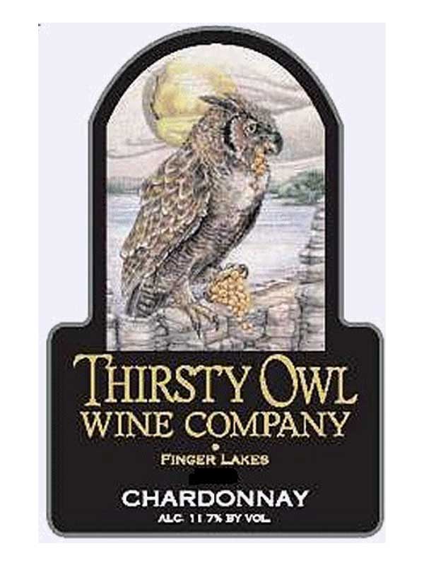 Thirsty Owl Wine Co. Chardonnay Finger Lakes 750ML Label