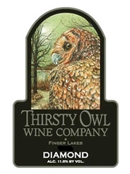 Thirsty Owl Wine Co. Diamond Finger Lakes 750ML Label