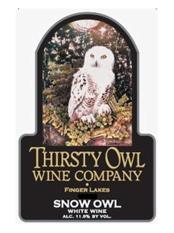 Thirsty Owl Wine Co. Snow Owl Finger Lakes 750ML Label