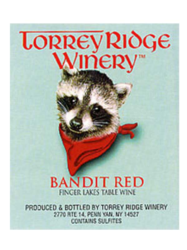 Torrey Ridge Winery Bandit Red NV Finger Lakes 750ML Label
