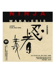 Wakaebisu Ninja Junmai Sake 720ML Label
