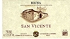 Senorio de San Vicente San Vicente Rioja 2009 750ML Label