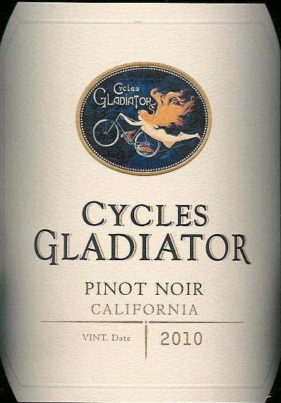 Cycles Gladiator Pinot Noir 2010 750ML
